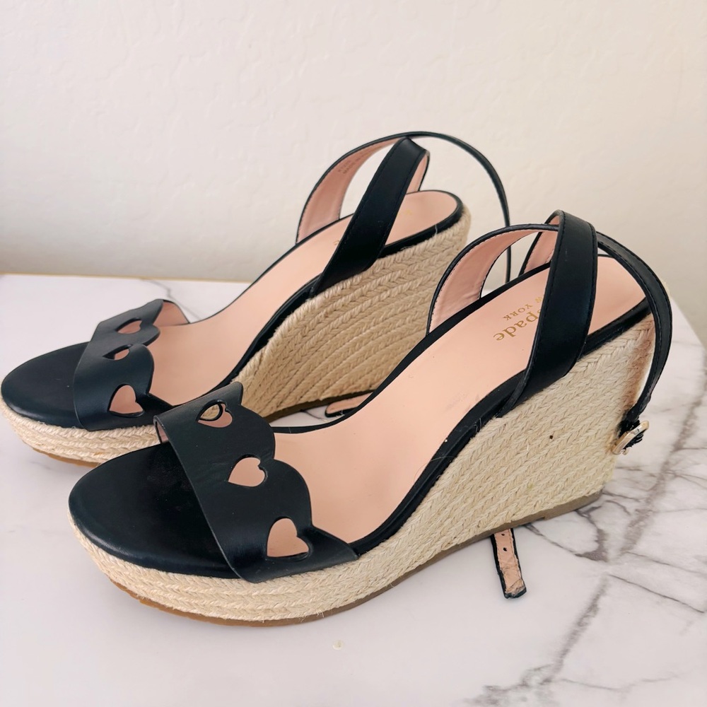 Kate Spade Kitt Espadrille Wedge Sandal Size 8.5 - Picture 2 of 9